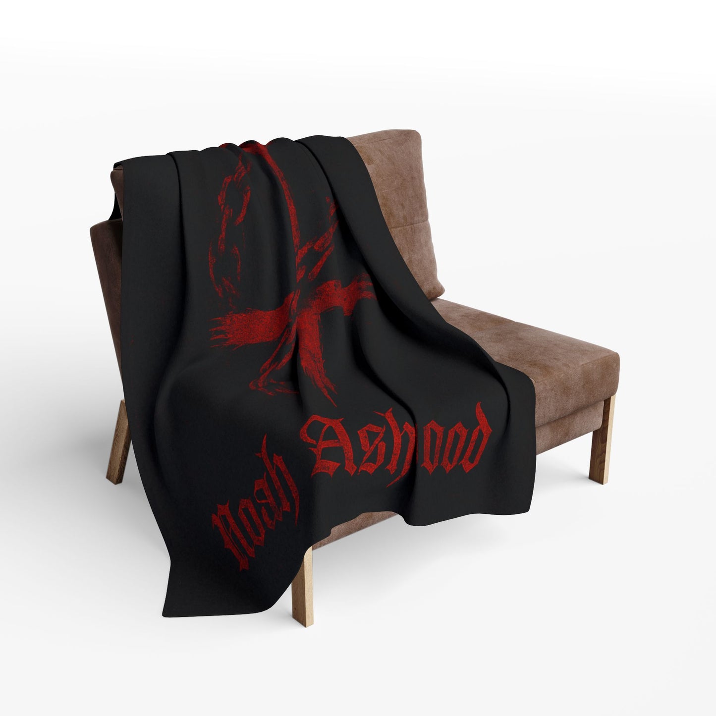 Noah Ashwood fleece blanket. gothic style blanket merch
