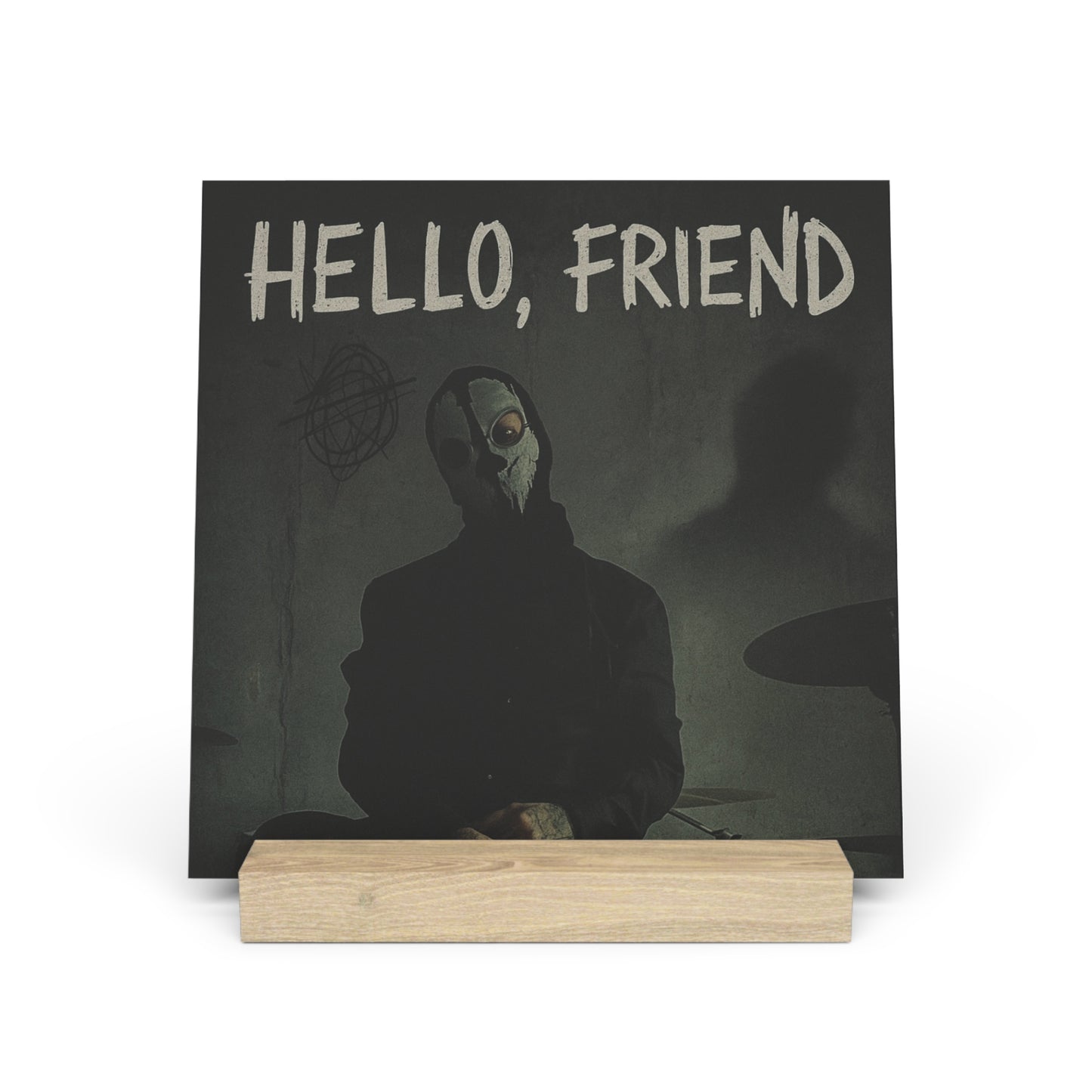 Hello, Friend Gallery Board Stand, Display Art, Gift for Friends, Home Decor, Unique Art Piece, Wall Art