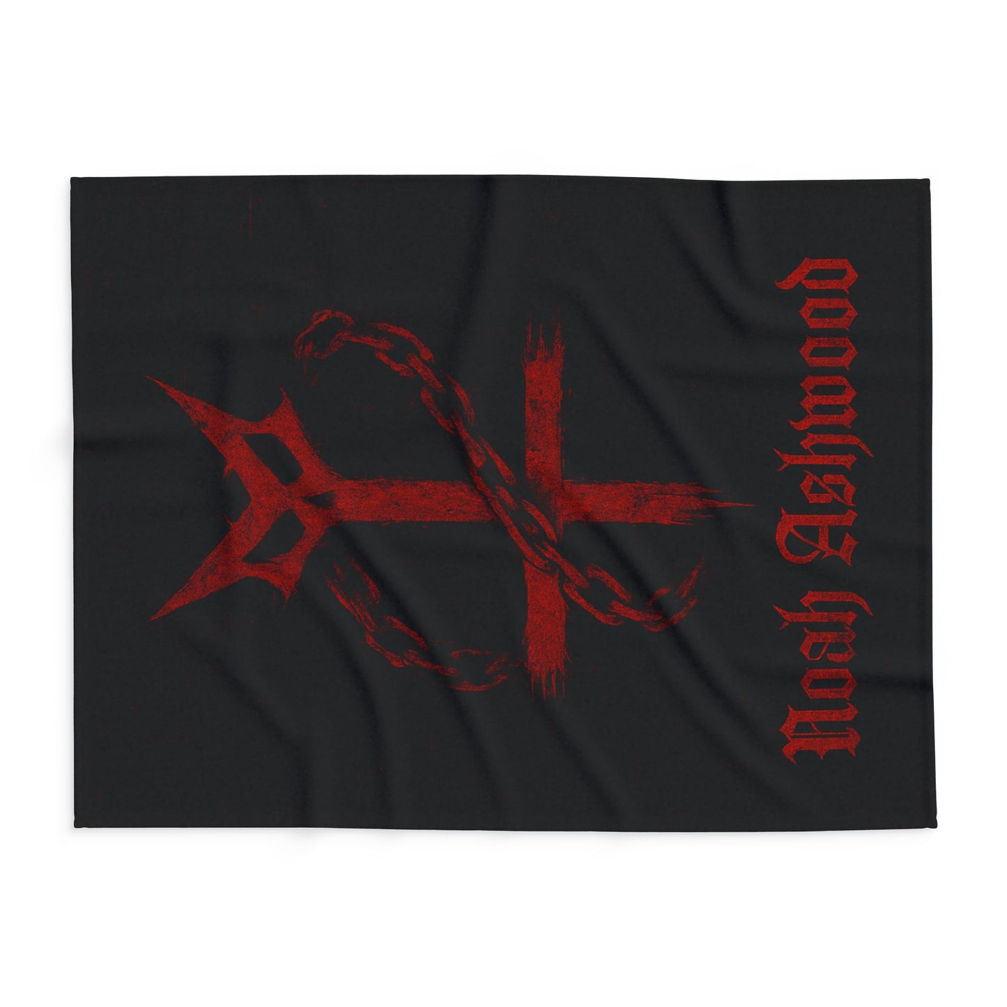 Noah Ashwood fleece blanket. gothic style blanket merch