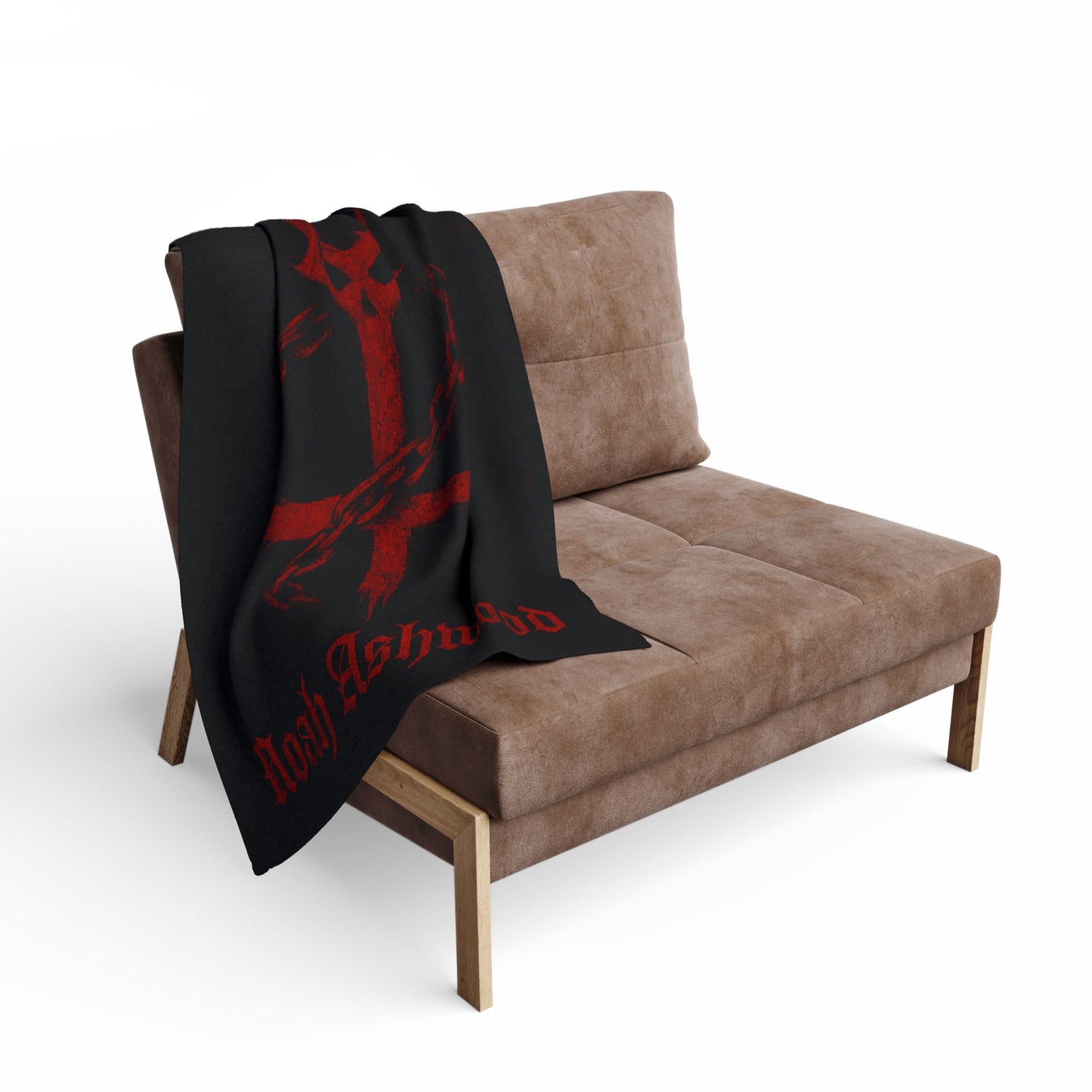 Noah Ashwood fleece blanket. gothic style blanket merch