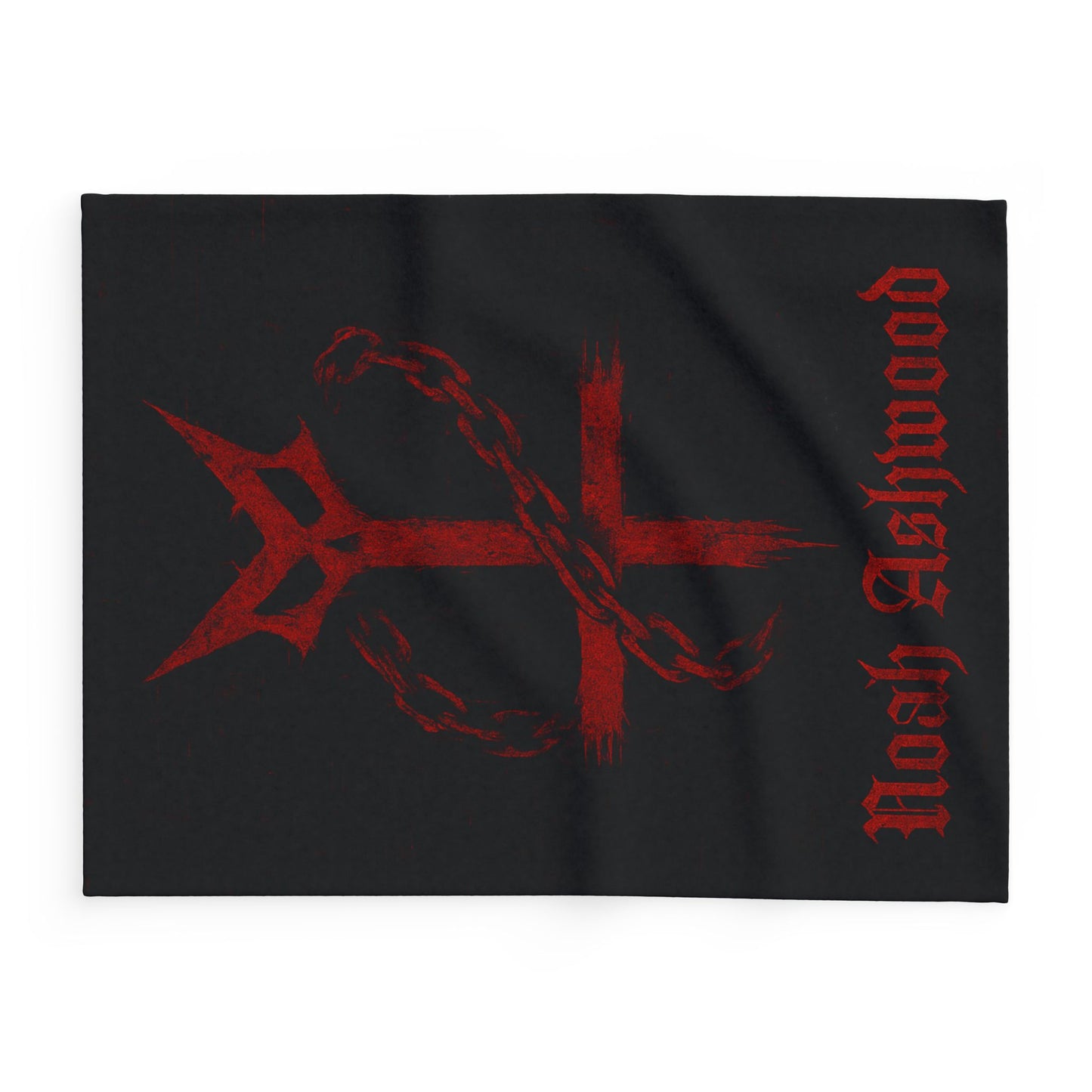 Noah Ashwood fleece blanket. gothic style blanket merch