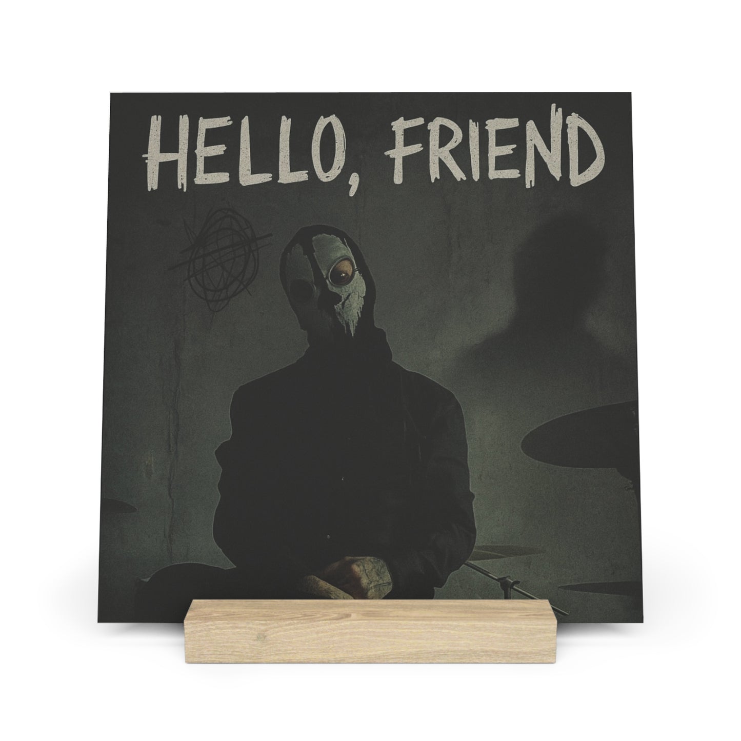 Hello, Friend Gallery Board Stand, Display Art, Gift for Friends, Home Decor, Unique Art Piece, Wall Art