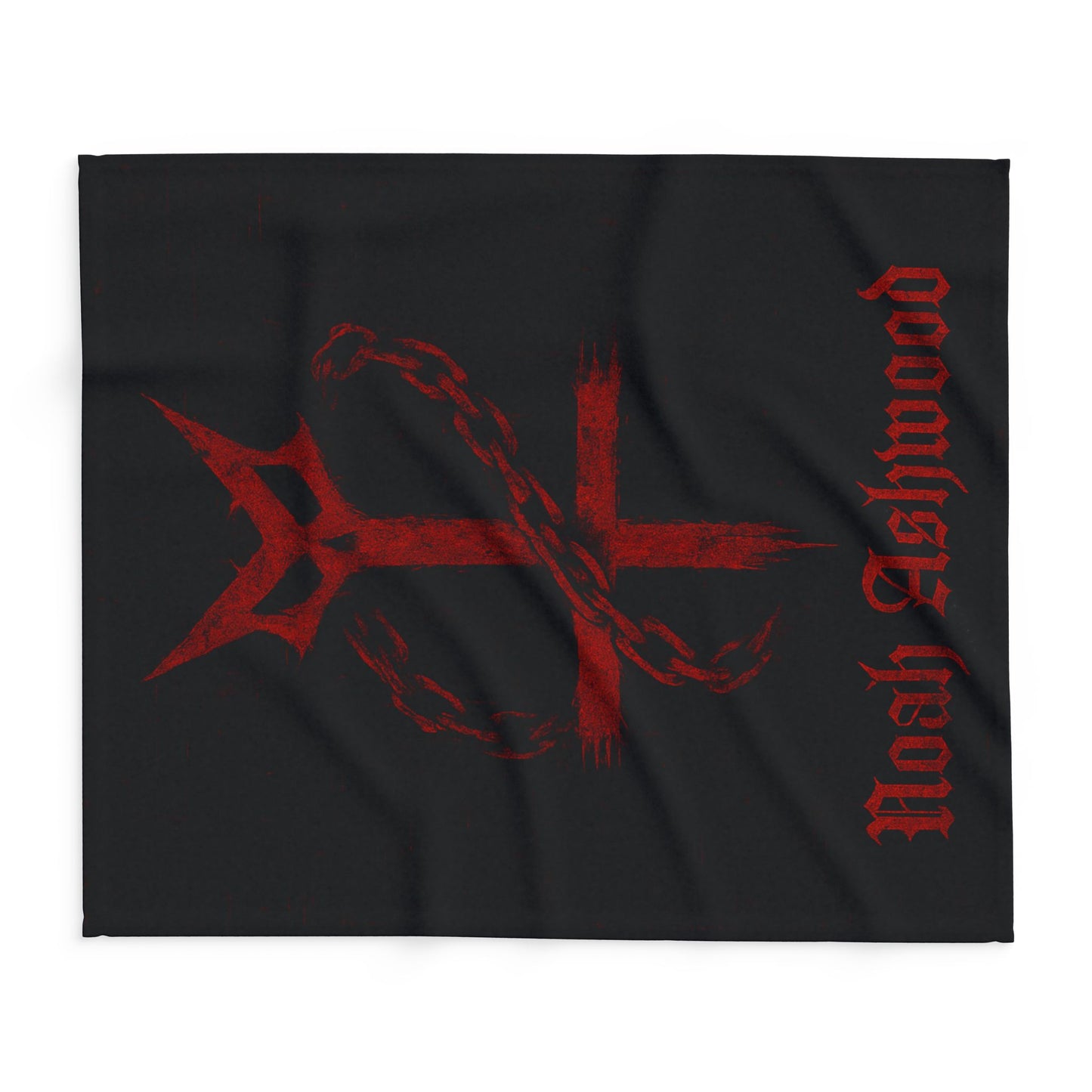 Noah Ashwood fleece blanket. gothic style blanket merch