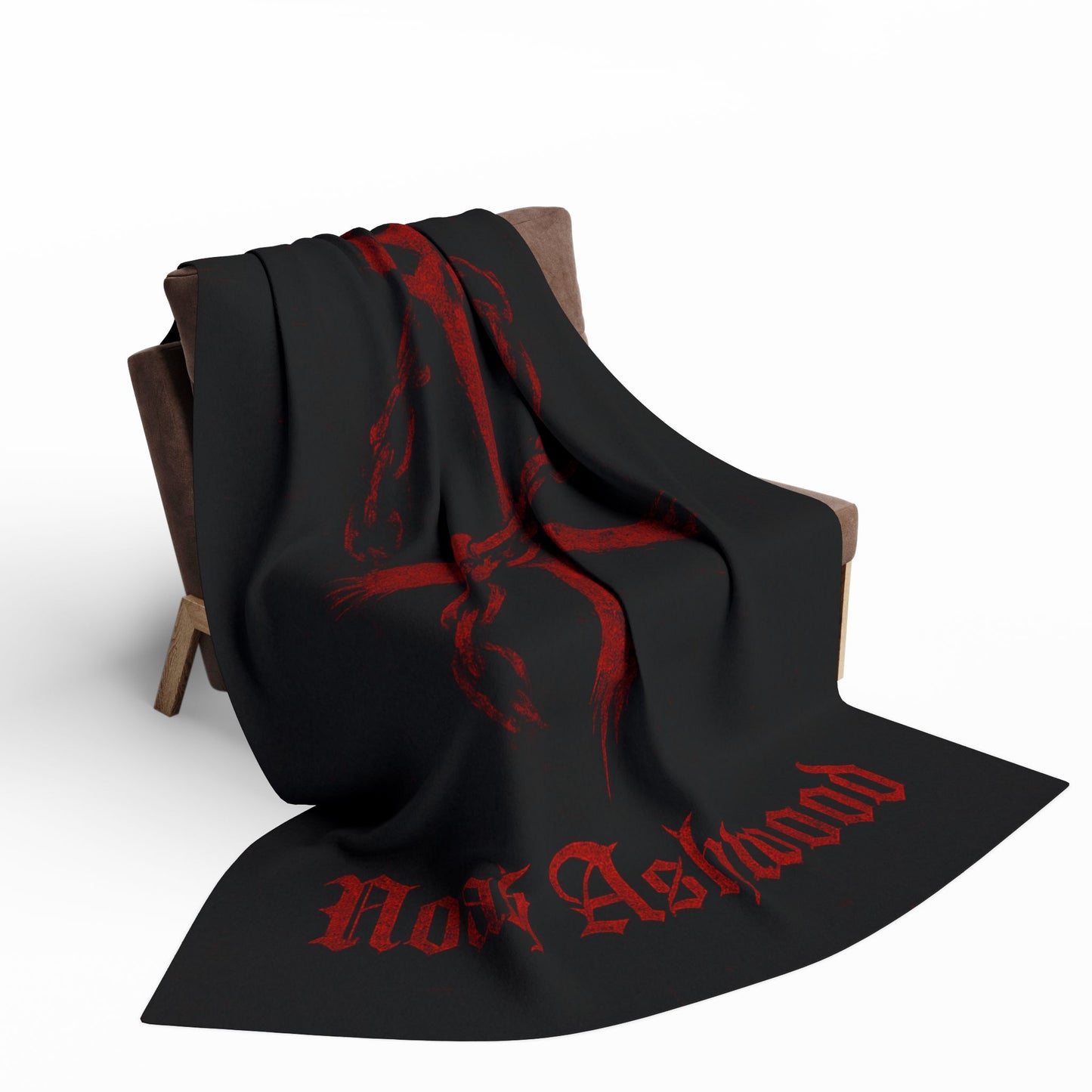 Noah Ashwood fleece blanket. gothic style blanket merch