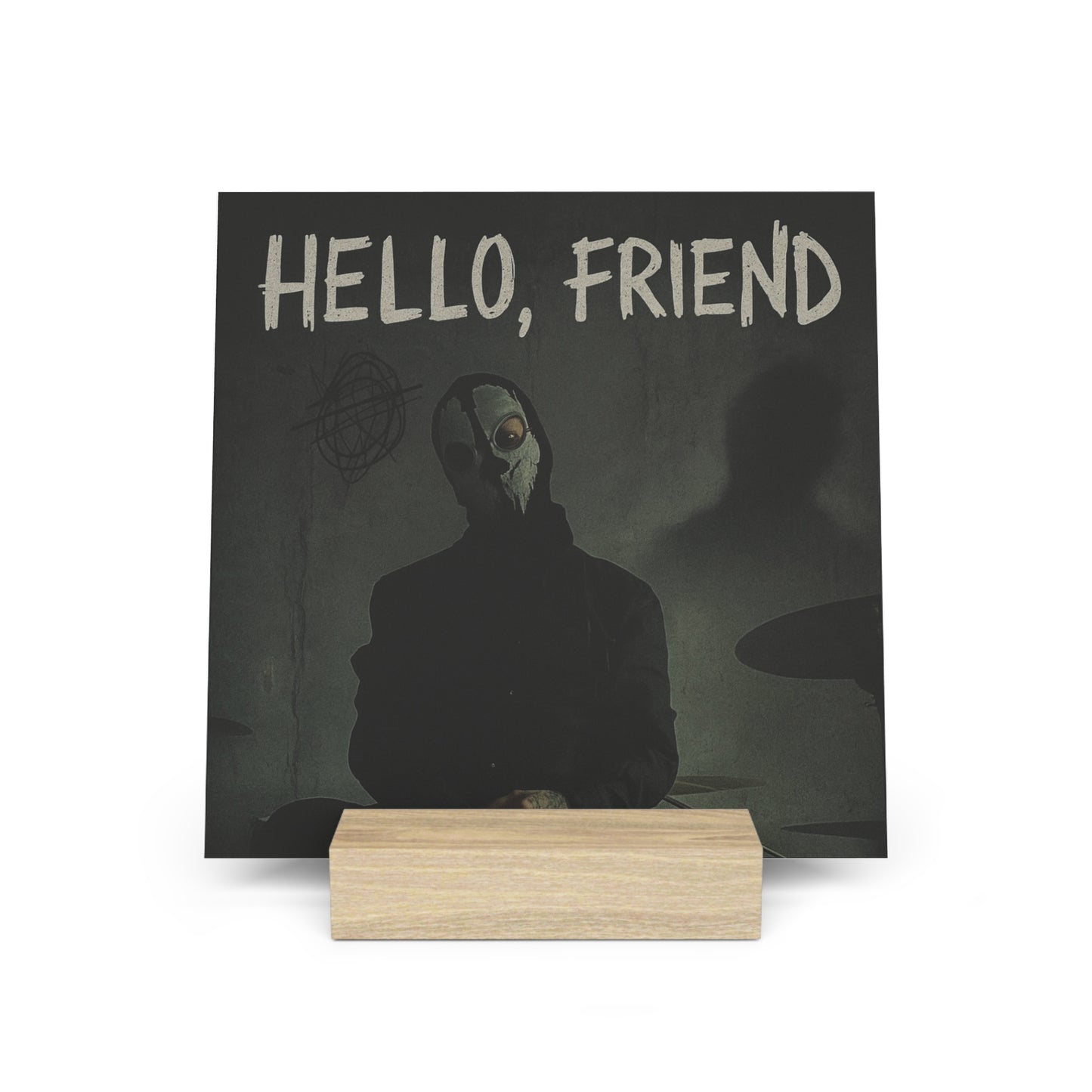 Hello, Friend Gallery Board Stand, Display Art, Gift for Friends, Home Decor, Unique Art Piece, Wall Art