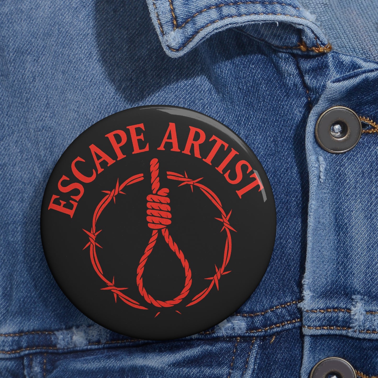 Escape Artist Pin Buttons | Unique Accessories, Gift Ideas, Fashion Flair, Statement Pins, Collectible Badges